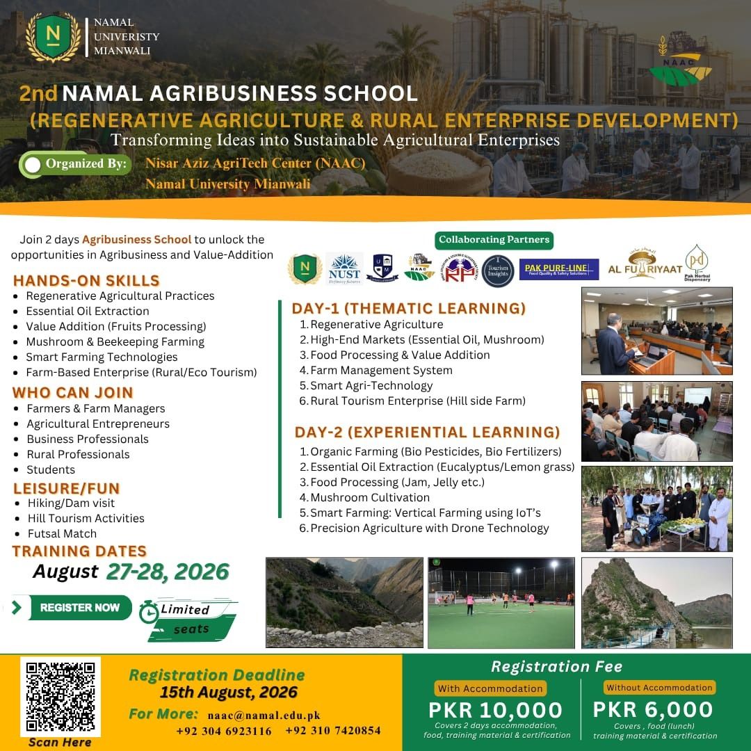2nd Namal Agribusiness School official poster